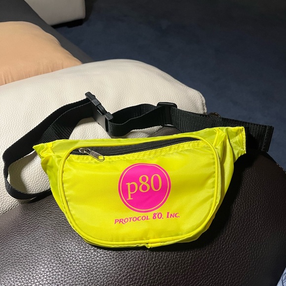 Protocol 80 p80 Neon Yellow Fanny Bag Pouch - Picture 1 of 2